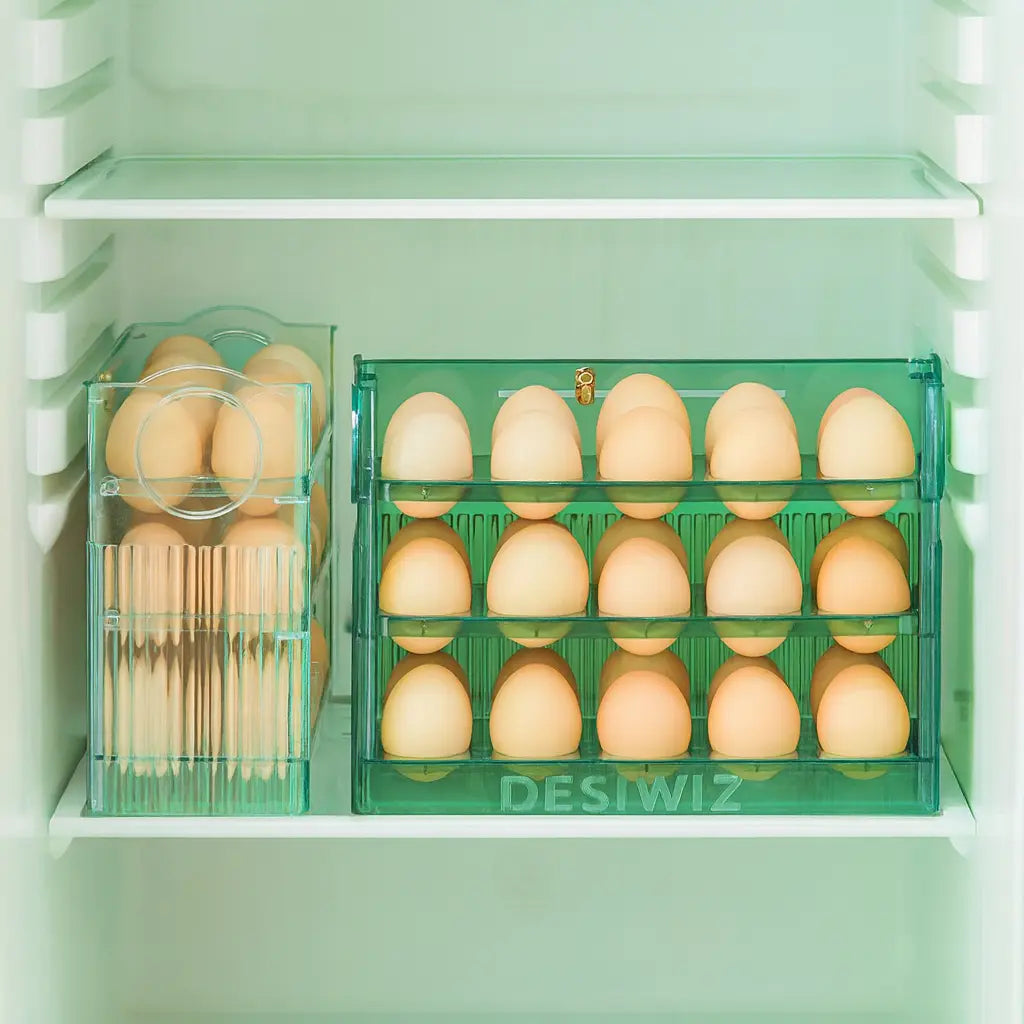 Eggvana™ Space-Saving, 3-Layer Storage for 30 Eggs