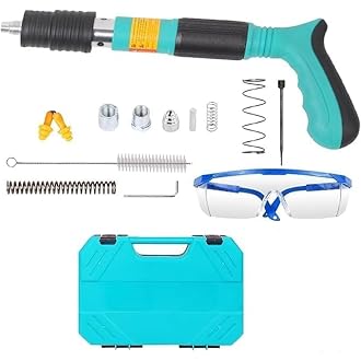 4 Speed Adjustable Manual Steel Concrete Nail Gun Tool-with 50 nails