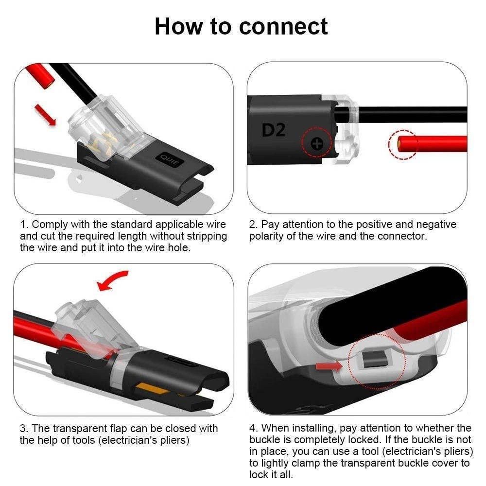 2 Pin Cable Connector  (Pack of 5)