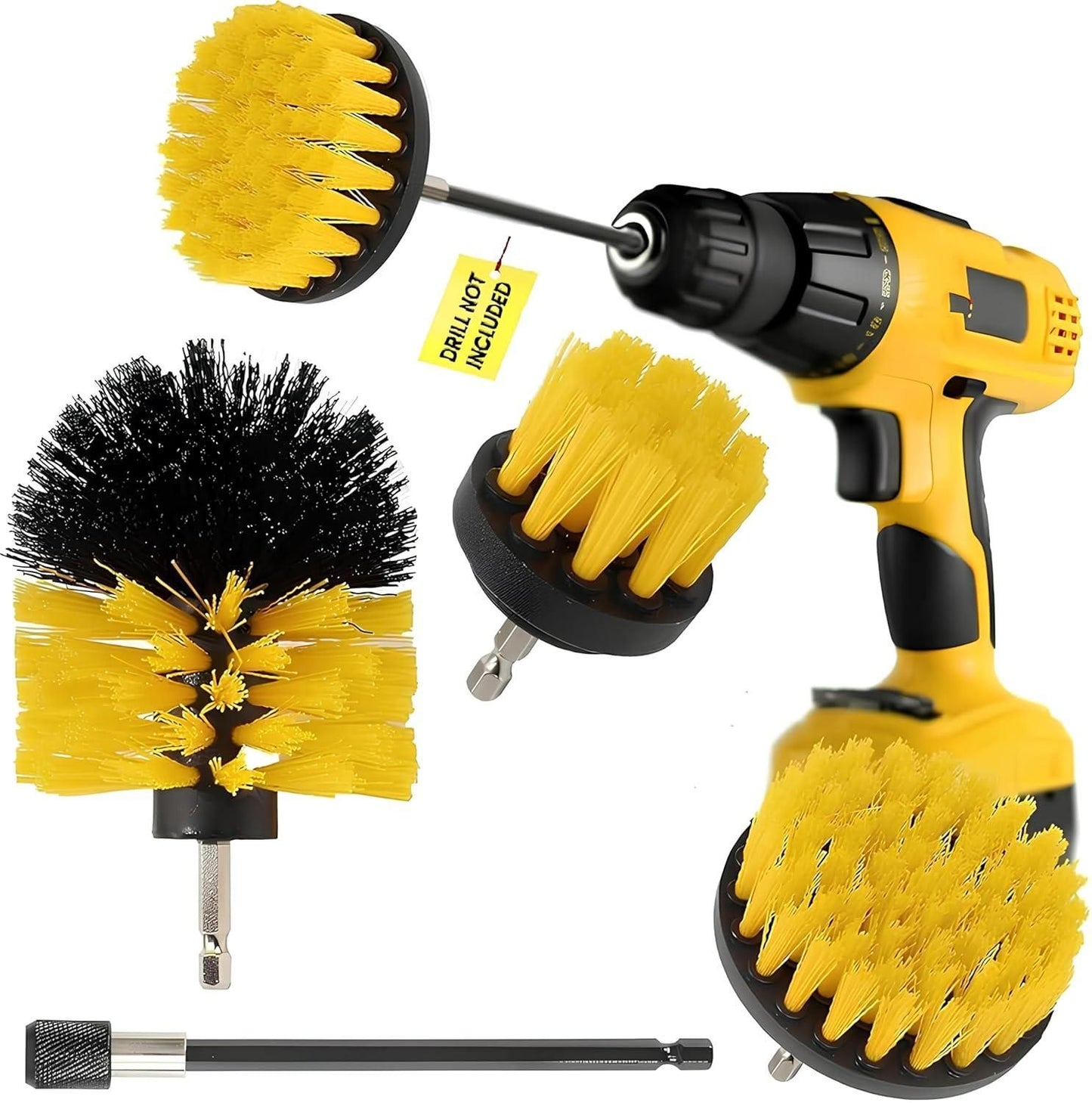 Drill Scruber Brush Cleaning Kit 4 Pcs