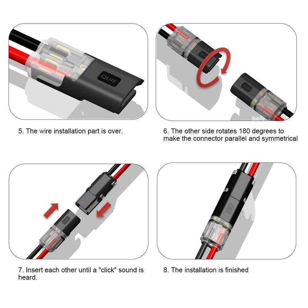 2 Pin Cable Connector  (Pack of 5)