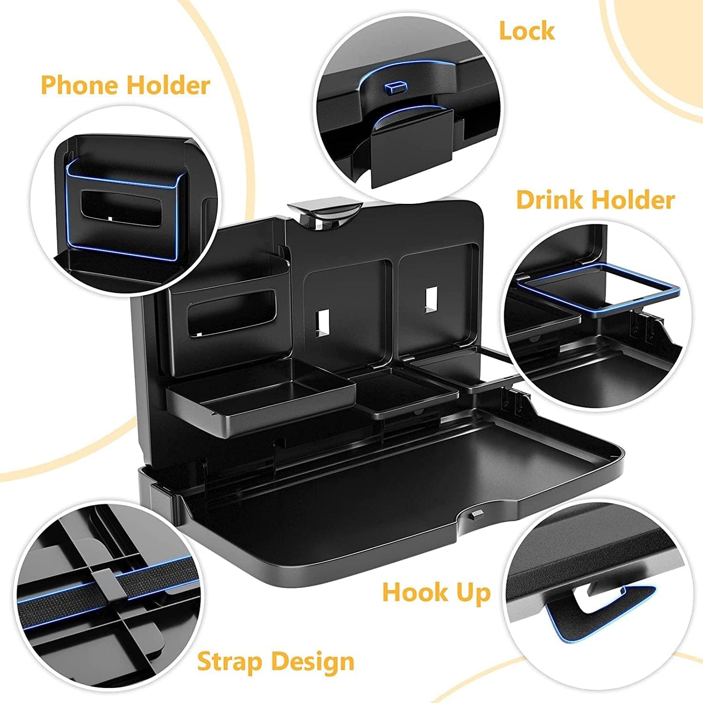 Large Size Multifunctional Car Back Seat Tray- Fit for all cars | BUY 1 GET 1 FREE