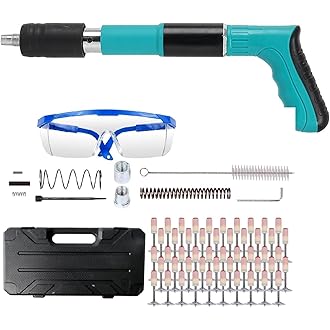 4 Speed Adjustable Manual Steel Concrete Nail Gun Tool-with 50 nails