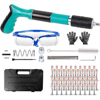 4 Speed Adjustable Manual Steel Concrete Nail Gun Tool-with 50 nails