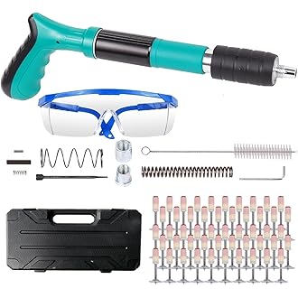 4 Speed Adjustable Manual Steel Concrete Nail Gun Tool-with 50 nails