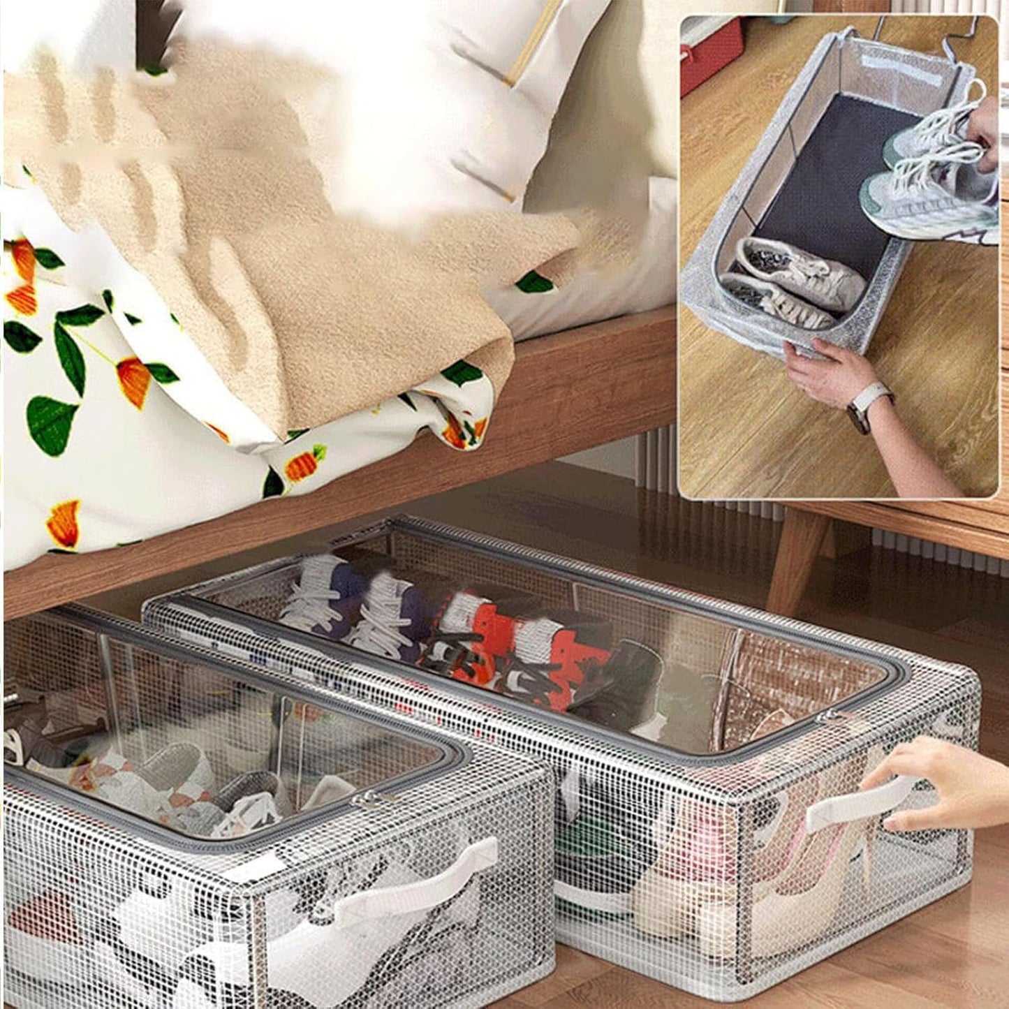 Foldable Mesh Shoe Organizer Box (Buy 1 Get 1 Free)