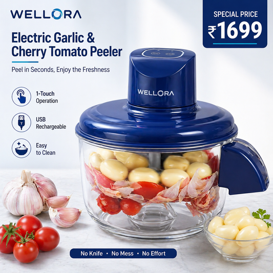 Electric Garlic & Cherry Tomato Peeler | Effortless Skin Removal Tool